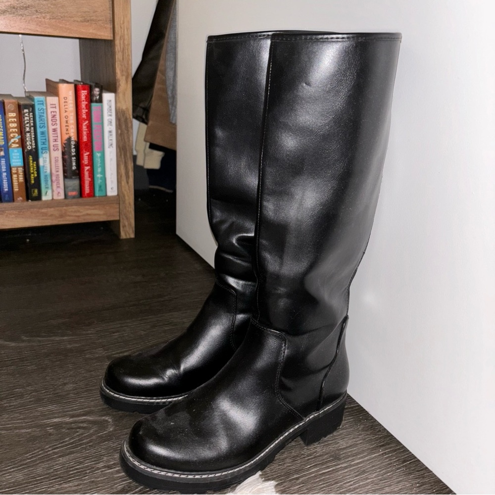 Black Knee High Boots